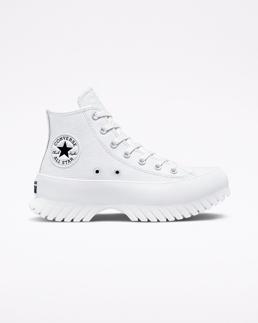 Zapatillas Altas Converse Chuck Taylor All Star Lugged 2.0 Cuero Hombre Blancas Negras | PE 2P47LE